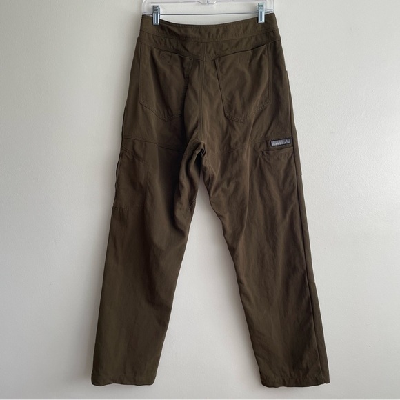 Prana hiking climbing pants olive green khaki adjustable waist size small - Picture 3 of 14